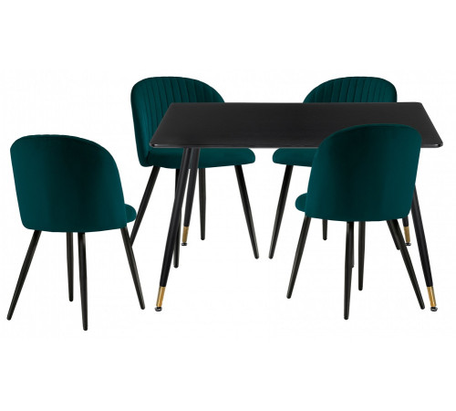 Обеденная группа Cельда black / green