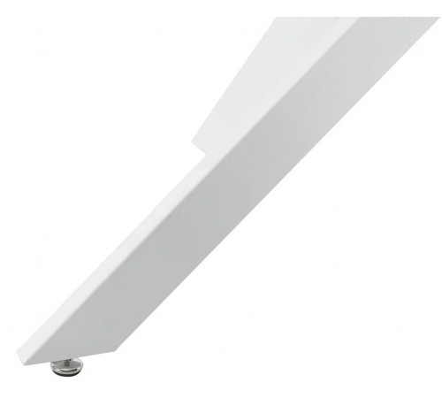 Стол Quartz (DT631) стеклянный D110, каркас белый