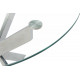 Стол Quartz (DT631) стеклянный D110, каркас белый