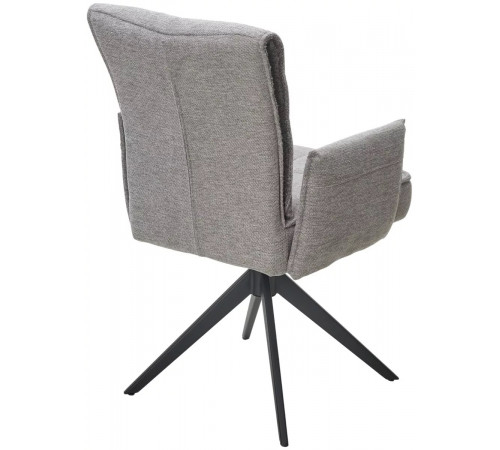 Стул PONCE 360 град. поворот. Brego-07 Серый, ткань/ XD841-16 Серый, букле/ Черный, ®DISAUR