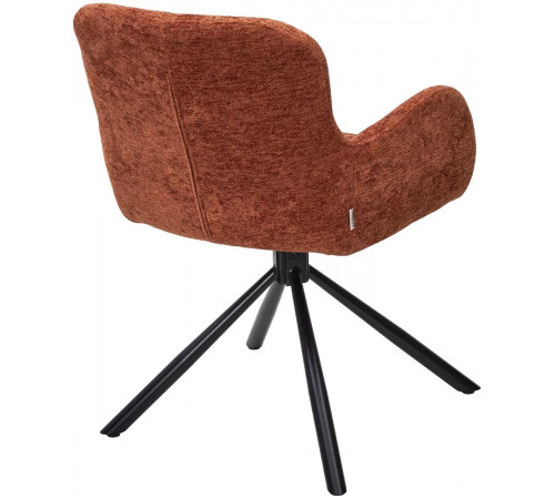 Стул KAROL 180 град. поворот. 3018-09 терракотовый, шенилл/ черный каркас, ®DISAUR