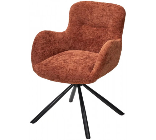 Стул KAROL 180 град. поворот. 3018-09 терракотовый, шенилл/ черный каркас, ®DISAUR