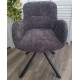 Стул KAROL 180 град. поворот. 3018-19 темно-серый, шенилл/ черный каркас, ®DISAUR
