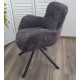 Стул KAROL 180 град. поворот. 3018-19 темно-серый, шенилл/ черный каркас, ®DISAUR
