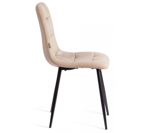 Стул CHILLY (mod. JSC-220) Велюр/металл , 44,5х52,5х88 см, Beige (бежевый) HLR8 / черный