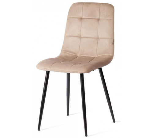 Стул CHILLY (mod. JSC-220) Велюр/металл , 44,5х52,5х88 см, Beige (бежевый) HLR8 / черный