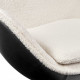 Кресло EGG STYLE CHAIR черный, экокожа (Enzo 999), белый иск.мех (Нефитос Lamb 10)