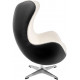 Кресло EGG STYLE CHAIR черный, экокожа (Enzo 999), белый иск.мех (Нефитос Lamb 10)