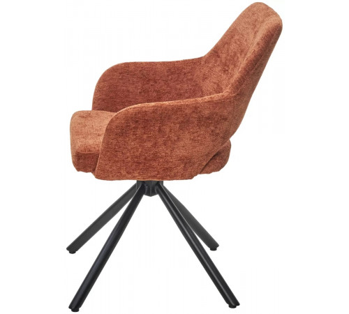 Стул NURI 180 град. поворот. 3018-09 терракотовый, шенилл/ черный каркас, ®DISAUR