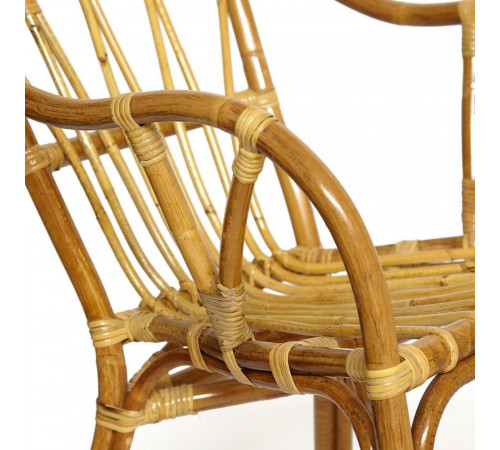 Комплект террасный AKIRA /с подушкой/  skin rattan eco, 54х60х78см / D46х40см, Natural (натуральный)