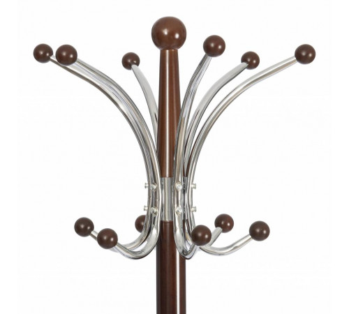 Вешалка Sakura (mod. GH-8606) дерево/хром/мрамор, 37 x 37 x 175 см, Black (Черный) / Walnut (Орех)