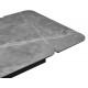 Стол Arthur раскладной 120-184x80x75см, керамогранит серый мрамор Greys Grey, чёрный