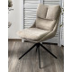 Стул LEROY 360 град. поворот Белый PICASSO 9306 букле / 7525-01 велюр / черный каркас, ®DISAUR