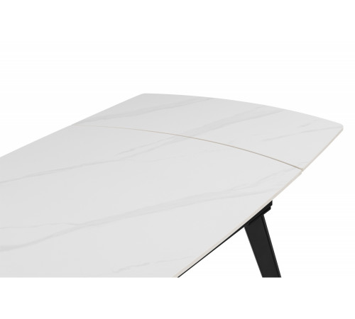 Стол Aveiro 120(180)x80 белый мрамор / черный