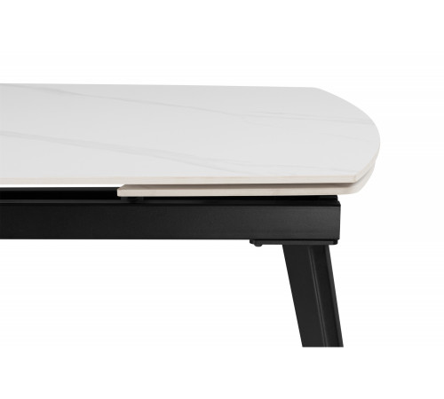 Стол Aveiro 120(180)x80 белый мрамор / черный