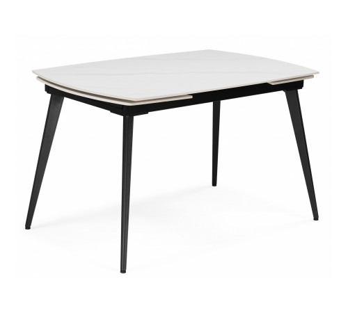 Стол Aveiro 120(180)x80 белый мрамор / черный