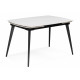 Стол Aveiro 120(180)x80 белый мрамор / черный