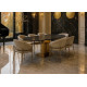Стол Атриум-2 MC3035-140B, 140(30+30)х100х77 см, черная керамика
