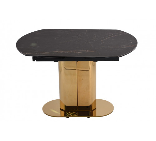 Стол Атриум-2 MC3035-140B, 140(30+30)х100х77 см, черная керамика