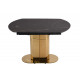 Стол Атриум-2 MC3035-140B, 140(30+30)х100х77 см, черная керамика