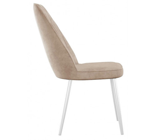 Стул DikLine 327 поворотный B03 BEIGE, ножки белые
