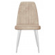 Стул DikLine 327 поворотный B03 BEIGE, ножки белые