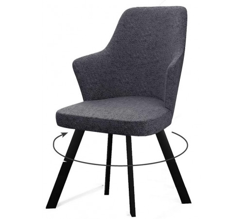 Стул DikLine 235 поворотный, NS13 GRAPHITE, ножки черные