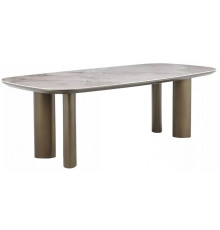 Стол ГАРДЕ (GARDE) 239 цвет БЕЖЕВЫЙ МРАМОР CA036, керамика / коричневый, ®DISAUR