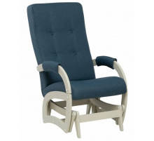 Кресло-маятник Leset Тея Слоновая кость, ткань Savana Plus Denim (синий)