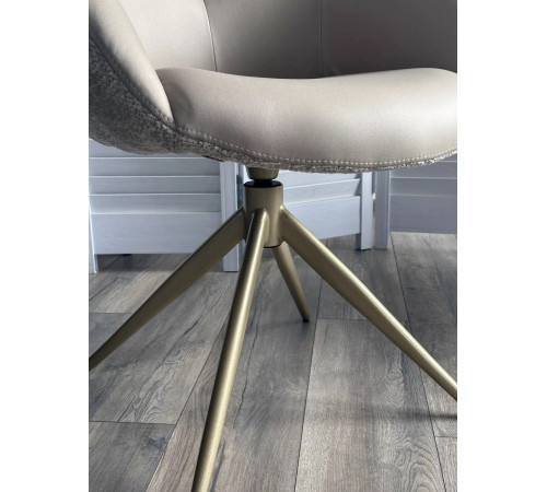 Стул ГУННАР (GUNNAR) 360 град, цвет БЕЖЕВЫЙ VEGA-11 / MIAMI-160, ткань / ШАМПАНЬ каркас, ®DISAUR