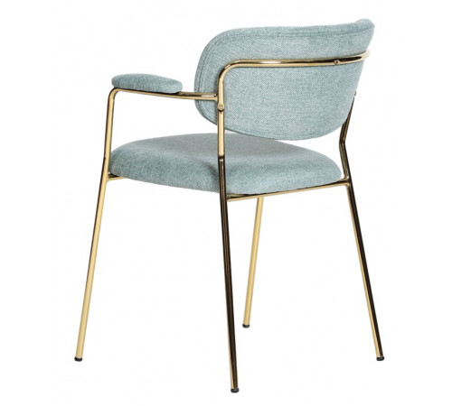 Стул Noro HC10256-1 Кэрол голубой / золотой каркас