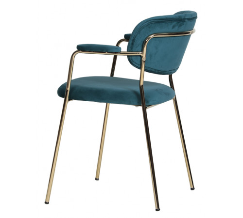 Стул Noro HC10258-1 Кэрол голубой / золотой каркас