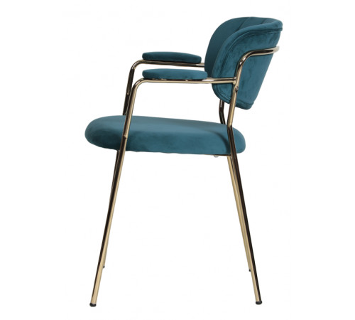 Стул Noro HC10258-1 Кэрол голубой / золотой каркас