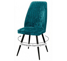 Стул DikLine 327 поворотный M19 бирюза, ножки черные