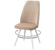 Стул DikLine 327 поворотный B03 BEIGE, ножки белые
