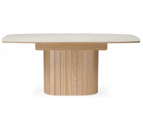 Стол Люмен 140(180)х80 керамика carmen light grey / дуб американский