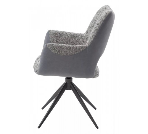 Стул ДАВЕН (DAVEN) 360 град, цвет СЕРЫЙ RIELY-450 / G1038-04 , ткань /ТЕМНО-СЕРЫЙ каркас, ®DISAUR