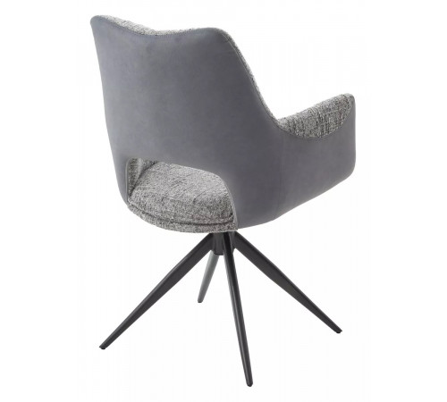 Стул ДАВЕН (DAVEN) 360 град, цвет СЕРЫЙ RIELY-450 / G1038-04 , ткань /ТЕМНО-СЕРЫЙ каркас, ®DISAUR