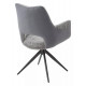 Стул ДАВЕН (DAVEN) 360 град, цвет СЕРЫЙ RIELY-450 / G1038-04 , ткань /ТЕМНО-СЕРЫЙ каркас, ®DISAUR