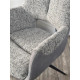 Стул ДАВЕН (DAVEN) 360 град, цвет СЕРЫЙ RIELY-450 / G1038-04 , ткань /ТЕМНО-СЕРЫЙ каркас, ®DISAUR