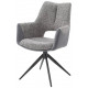 Стул ДАВЕН (DAVEN) 360 град, цвет СЕРЫЙ RIELY-450 / G1038-04 , ткань /ТЕМНО-СЕРЫЙ каркас, ®DISAUR
