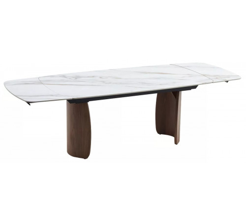 Стол ВЕСТБЕРГ (WESTBERG) 180 КАЛАКАТТА (GLOSS CALACATTA GOLD SOLID CERAMIC) / Орех натур, ®DISAUR