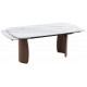 Стол ВЕСТБЕРГ (WESTBERG) 180 КАЛАКАТТА (GLOSS CALACATTA GOLD SOLID CERAMIC) / Орех натур, ®DISAUR