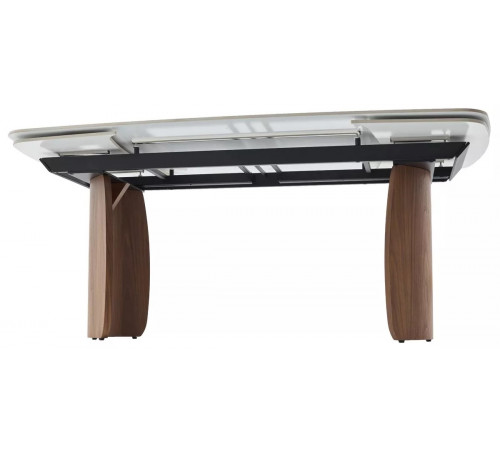 Стол ВЕСТБЕРГ (WESTBERG) 180 КАЛАКАТТА (GLOSS CALACATTA GOLD SOLID CERAMIC) / Орех натур, ®DISAUR