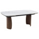 Стол ВЕСТБЕРГ (WESTBERG) 180 КАЛАКАТТА (GLOSS CALACATTA GOLD SOLID CERAMIC) / Орех натур, ®DISAUR