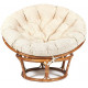 Кресло Папасан/Papasan (23/01 W) /с подушкой и ремешками/ 115х101х104см, пекан орех, ткань старт