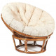 Кресло Папасан/Papasan (23/01 W) /с подушкой и ремешками/ 115х101х104см, пекан орех, ткань старт
