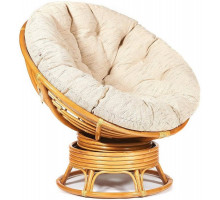 Кресло-качалка Папасан/Papasan (W 23/01 B) /с подушкой/ 115х78х104см, медовый, ткань старт