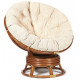 Кресло-качалка Папасан/Papasan (W 23/01 B) /с подушкой/ 115х78х104см, пекан орех, ткань старт