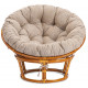 Кресло Папасан/Papasan (23/01 W) /с подушкой и ремешками/115х101х104см, пекан орех, подушка рогожка, меланж